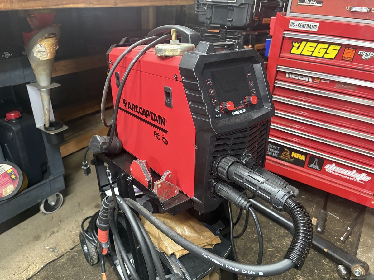 ArcCaptain MIG200P welder in Joe's garage
